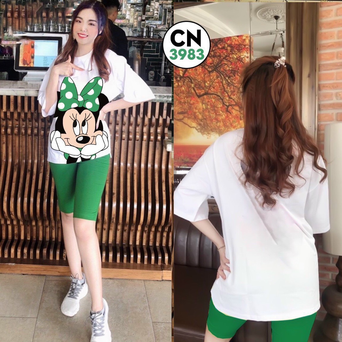Sét bộ ngố in hình mickey gái đáng yêu ttkxa0250