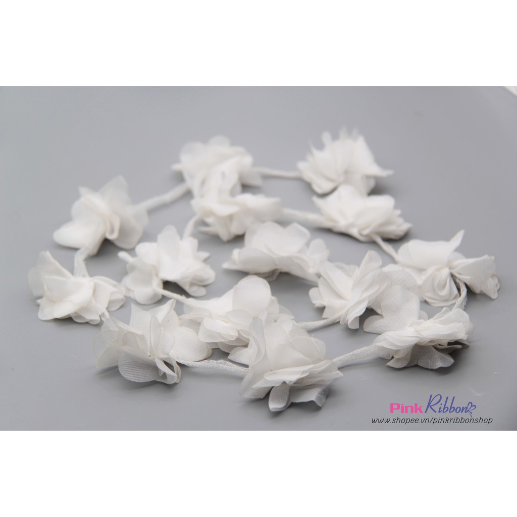Dây hoa chiffon, hoa 6cm (Dây 13 hoa)