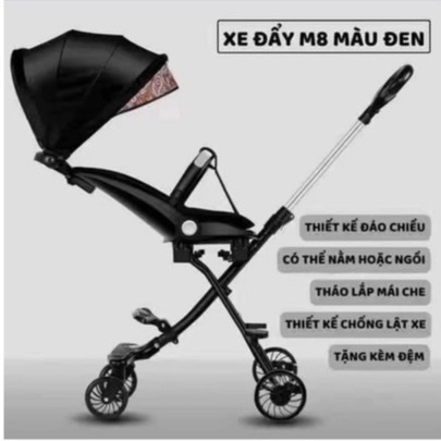 Xe đẩy M8, xe đẩy du lịch gấp gọn cho bé