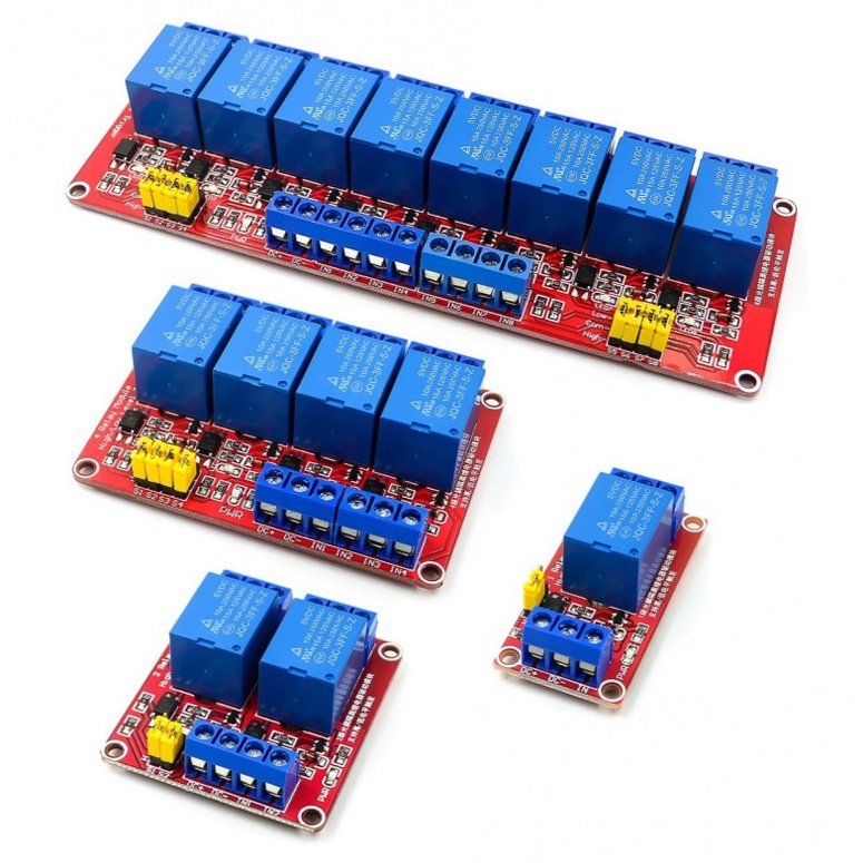 Module relay 1/2/4/6 kênh 5v /12v có opto cách ly