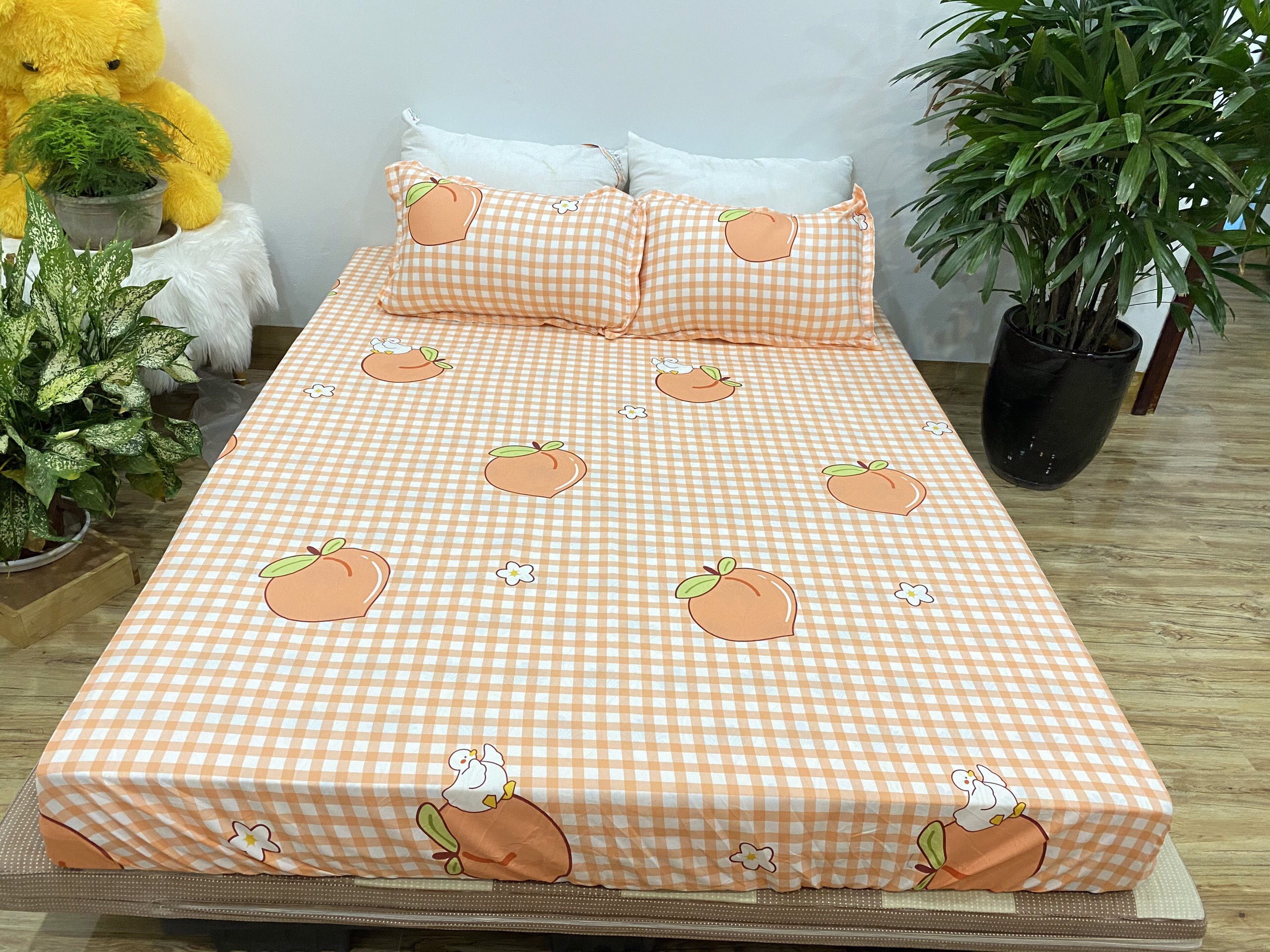 Set Ga Gối Mẫu Đào Cam P36
