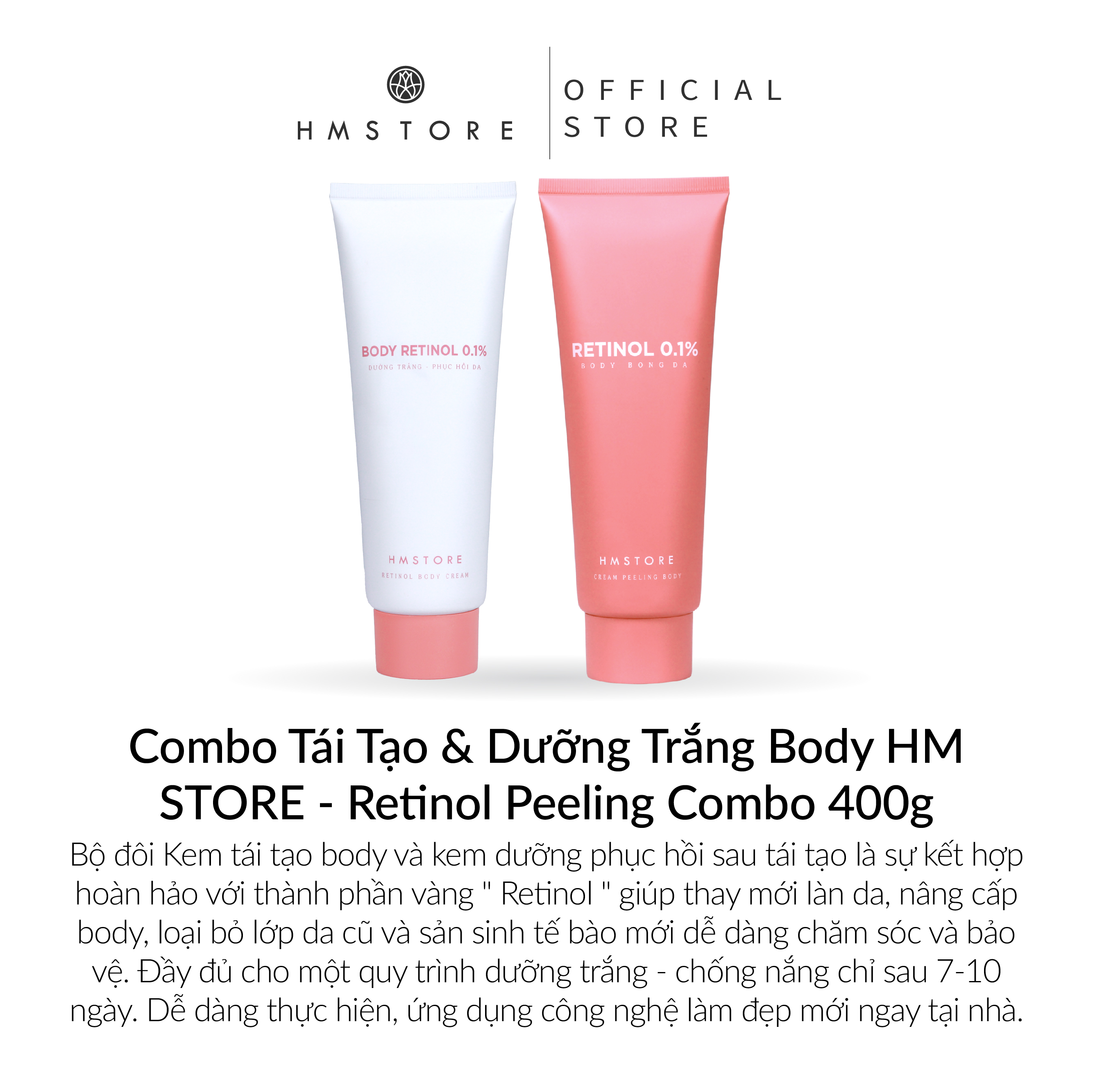 COMBO KEM BODY PEELING HM STORE ( BODY BONG GIÚP THAY DA SINH HỌC)