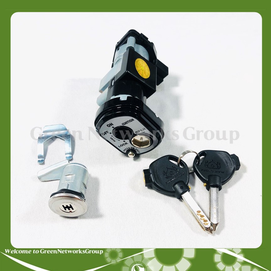 Ổ khoá chống trộm 6 cạnh cho Wave alpha 2017 có kèm khóa yên Greennetworks