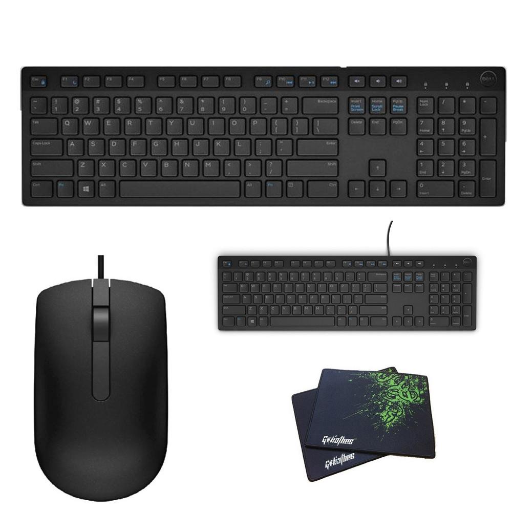 Bộ bàn phím Dell, Chuột Dell, cổng USB, màu đèn dùng văn phòng, chơi game bền bỉ. Bảo hành 12 tháng