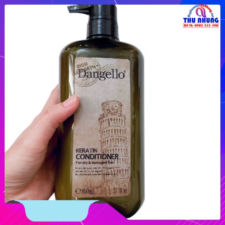 [+Tặng mũ trùm][D'ANGELLO chính hãng] Dầu xả Dangello cho tóc khô hư tổn 800ml