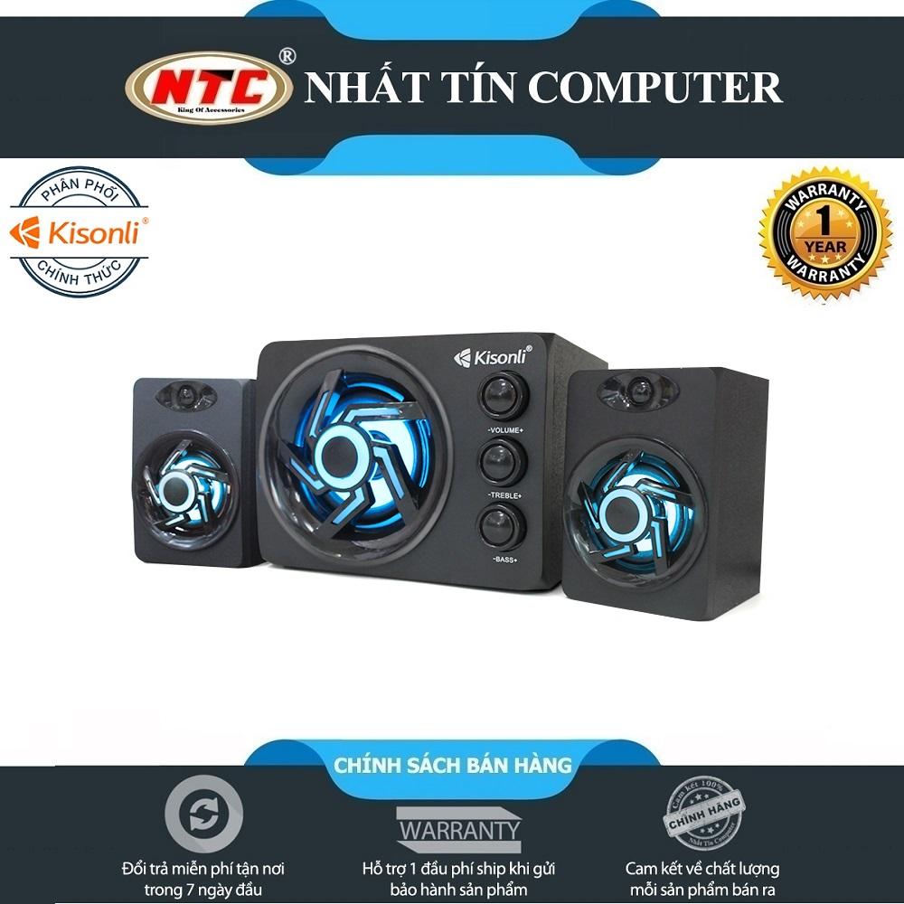 Loa vi tính 2.1 kiêm Bluetooth USB thẻ nhớ Kisonli TM-8000A led RGB Âm thanh cực khủng - Hãng phân phối chính thức