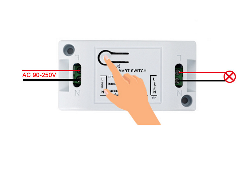 Bộ công tắc điều khiển từ xa dán tường bật tắt đèn quạt một công tắc và 1 bộ thu tăng kèm pin công tắc cầu thang