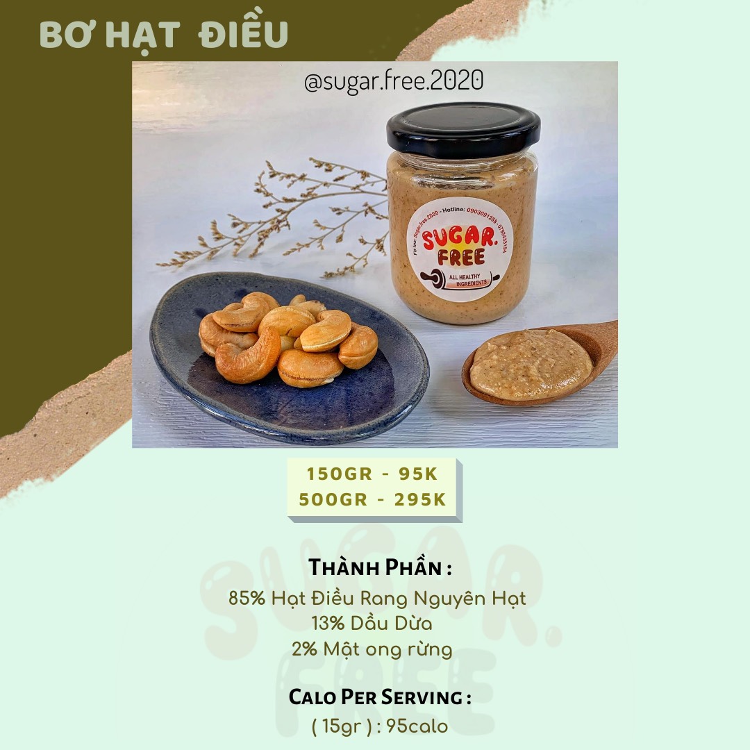 HCMBơ hạt điều không đường