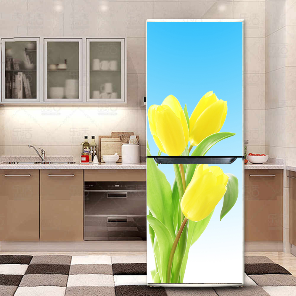 [HCM]decal dán trang trí tủ lạnh - hoa tulip