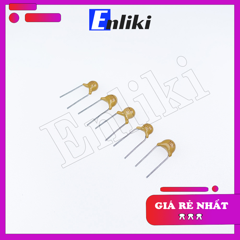 5 Chiếc Tụ Gốm Vàng 0.01uF 50V 103