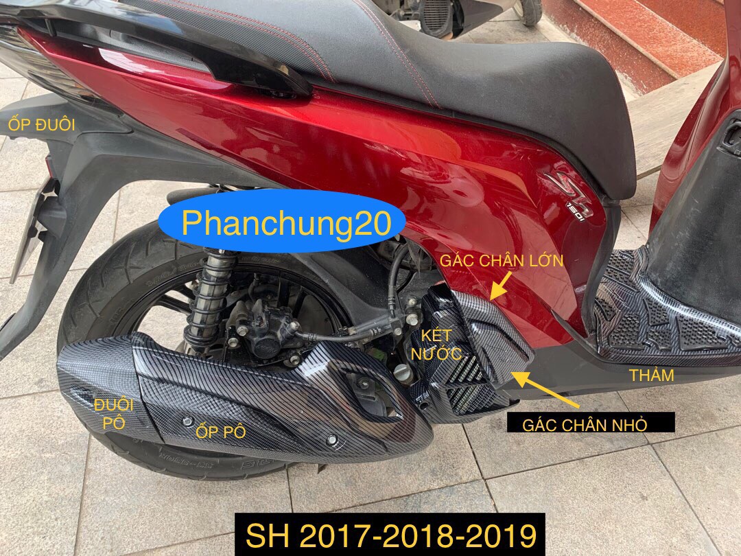 SH 2017 2018 2019 ỐP KÉT NƯỚC ( QUẠT GIÓ ) DÙNG CHO ĐỜI XE SH CACBON / CROM