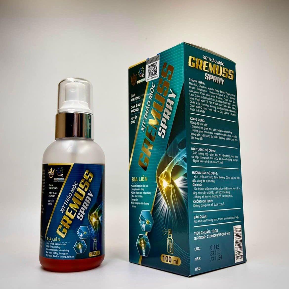 Xịt thảo mộc GREMUSS spray chai 100ml