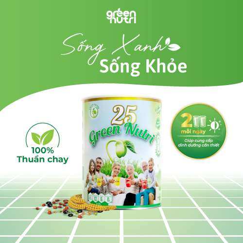 Sữa Hạt Ngũ Cốc 25 Green Nutri Thành Phần 25 Loại Hạt Đậu - Dạng Lon 750gr