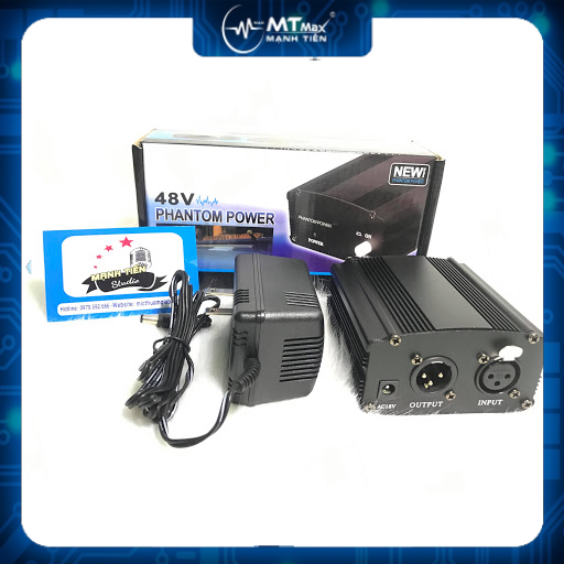 Nguồn phantom 48v dùng cho mọi loại micro thu âm karaoke livestream bảo hành 12 tháng