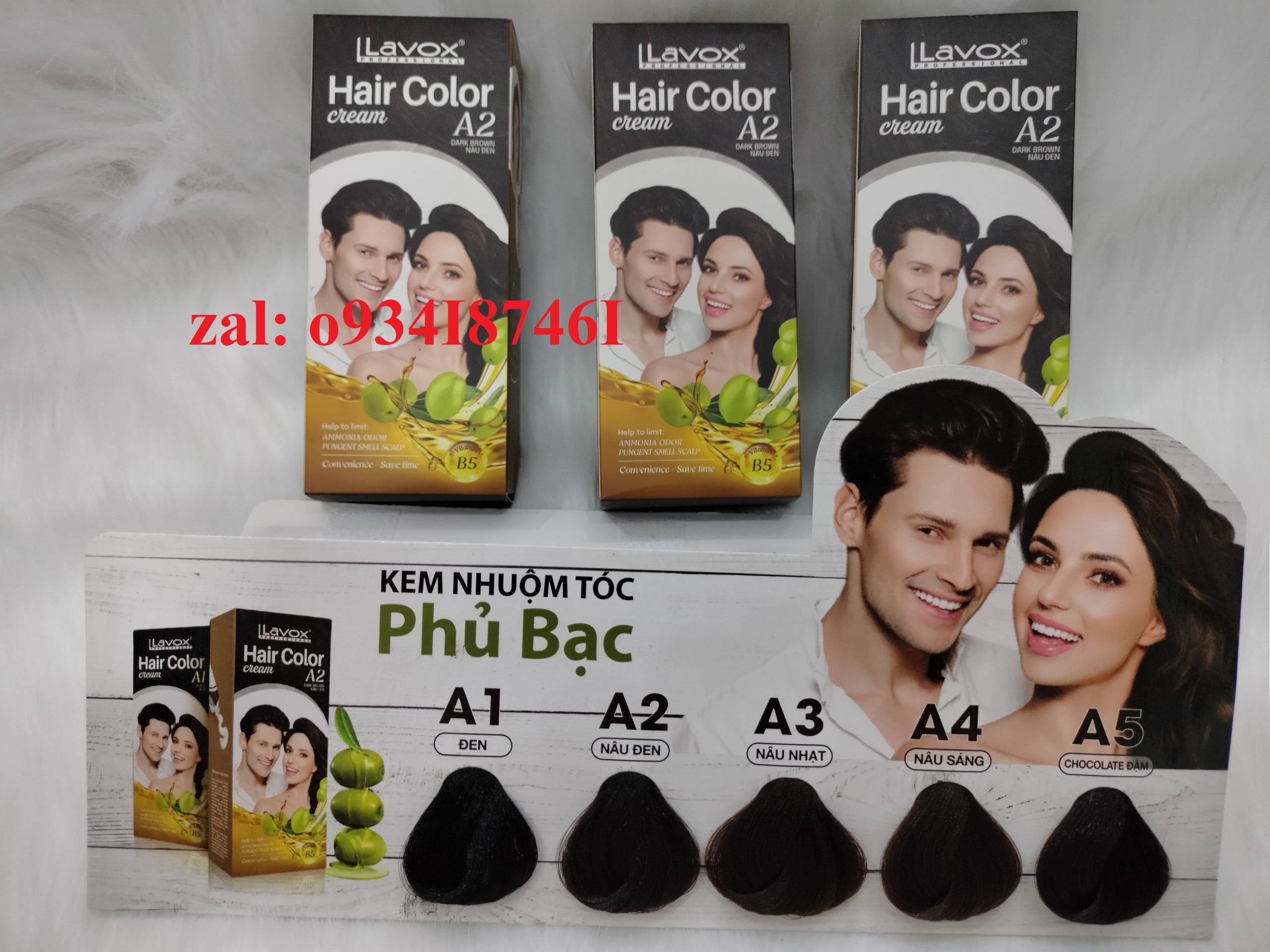 Nhuộm phủ bạc tinh dầu dưỡng tóc olive B5