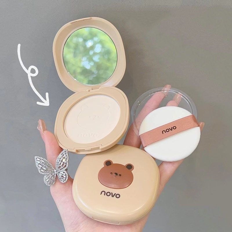 Phấn Phủ Kiềm Dầu NOVO Brown Bear Makeup Pressed Powder 5679