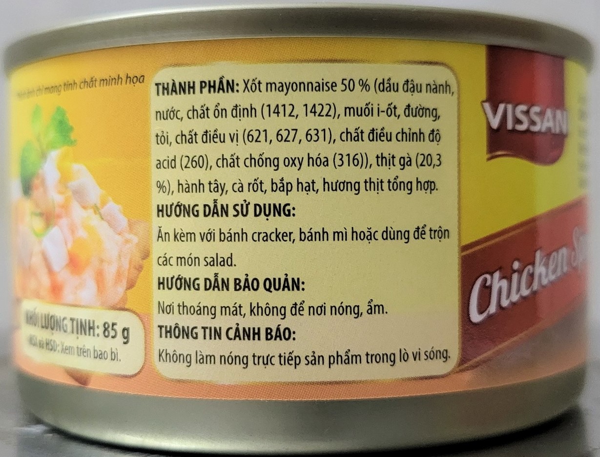 [Hộp nhỏ 85g] THỊT GÀ XỐT MAYONNAISE [VN] VISSAN Chicken Spread