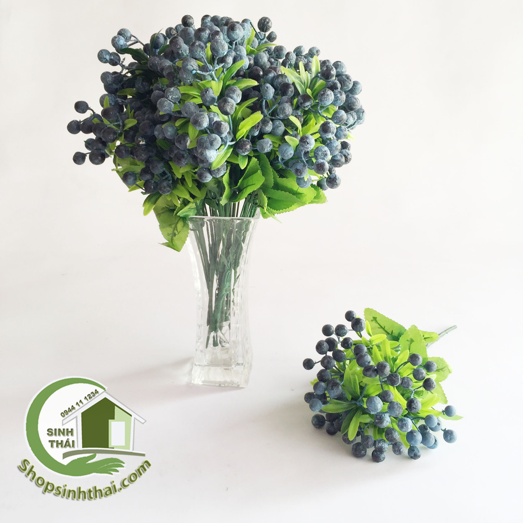 [HCM]Cành trái cây giả - quả việt quất màu tím