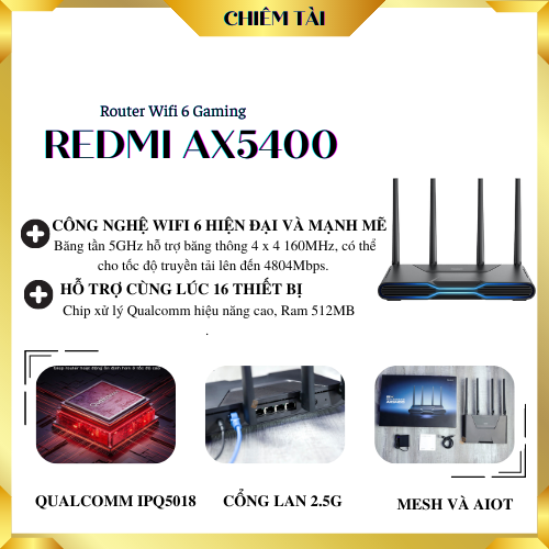 Router Wifi 6 Gaming Redmi AX5400