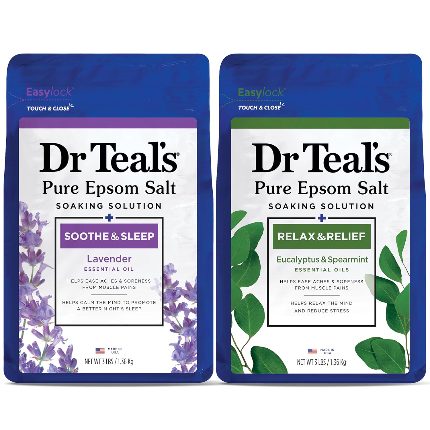 Dr Teal's Epsom Salt Soaking Solution 1.36kg