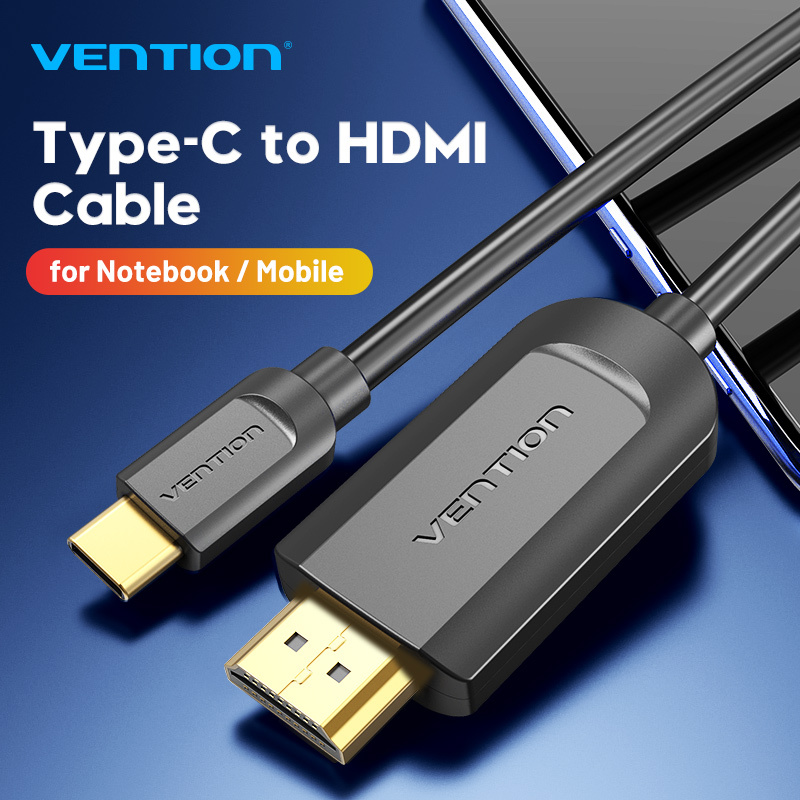 Vention Cáp chuyển đổi Type C sang HDMI USB C dành cho điện thoại thông minh, tivi, MacBook Samsung Galaxy S10/S9 HUAWEI Mate 20 P20 Pro