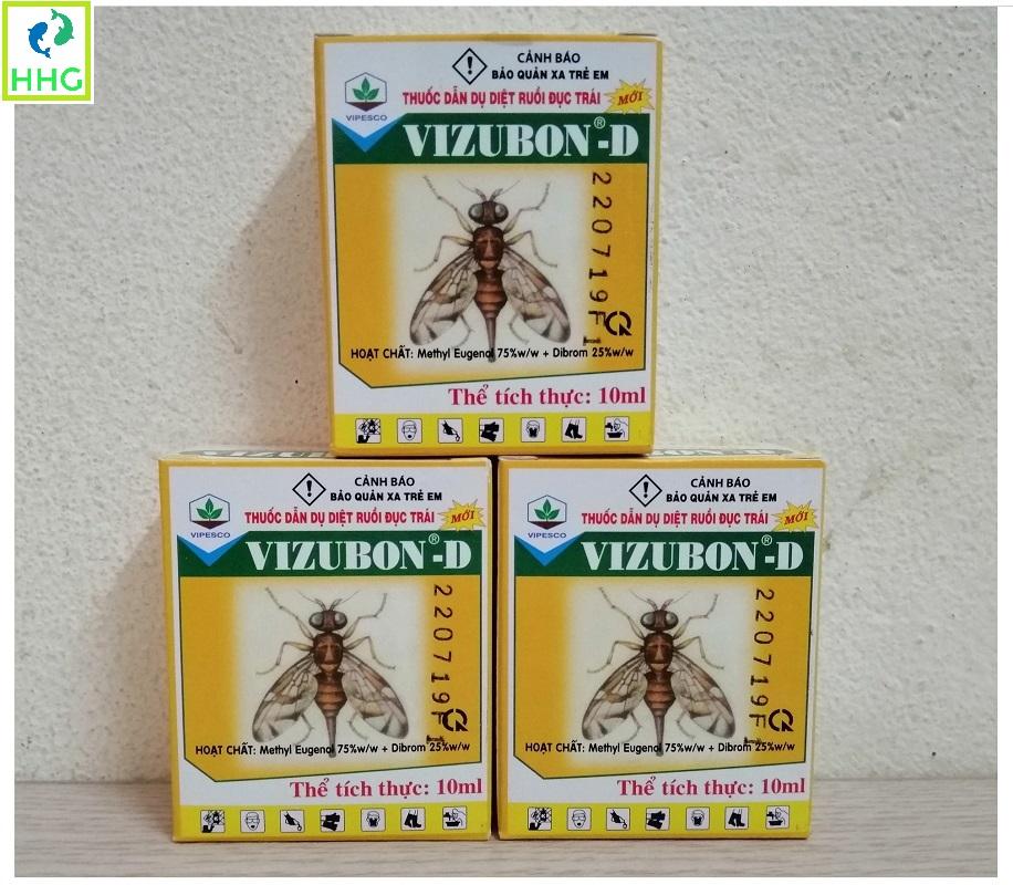 3 HỘP SẢN PHẨM DẪN DỤ DIỆT RUỒI ĐỤC TRÁI VIZUBON-D