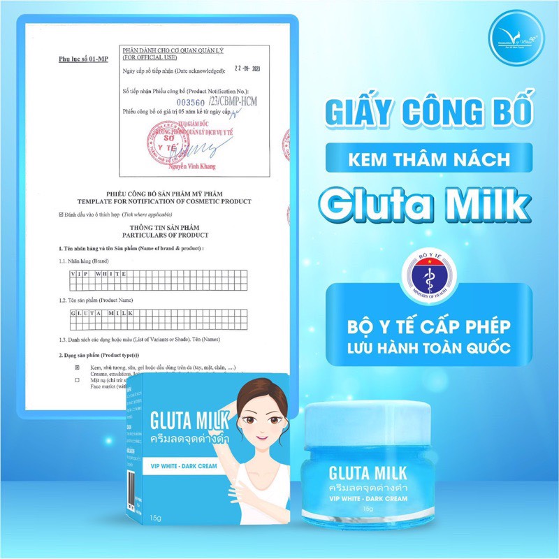 (Mua 1 Tặng 1) Kem Thâm Nách Gluta Milk Thai Lan