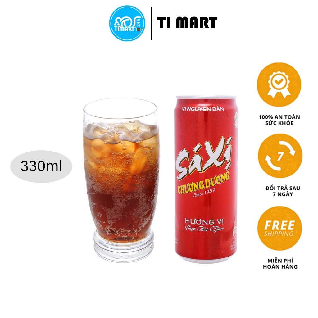 [TI MART] Lốc 6 lon sá xị Chương Dương Sleek 330ml