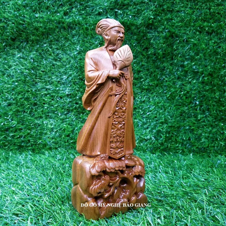 Tượng khổng minh gỗ bách xanh