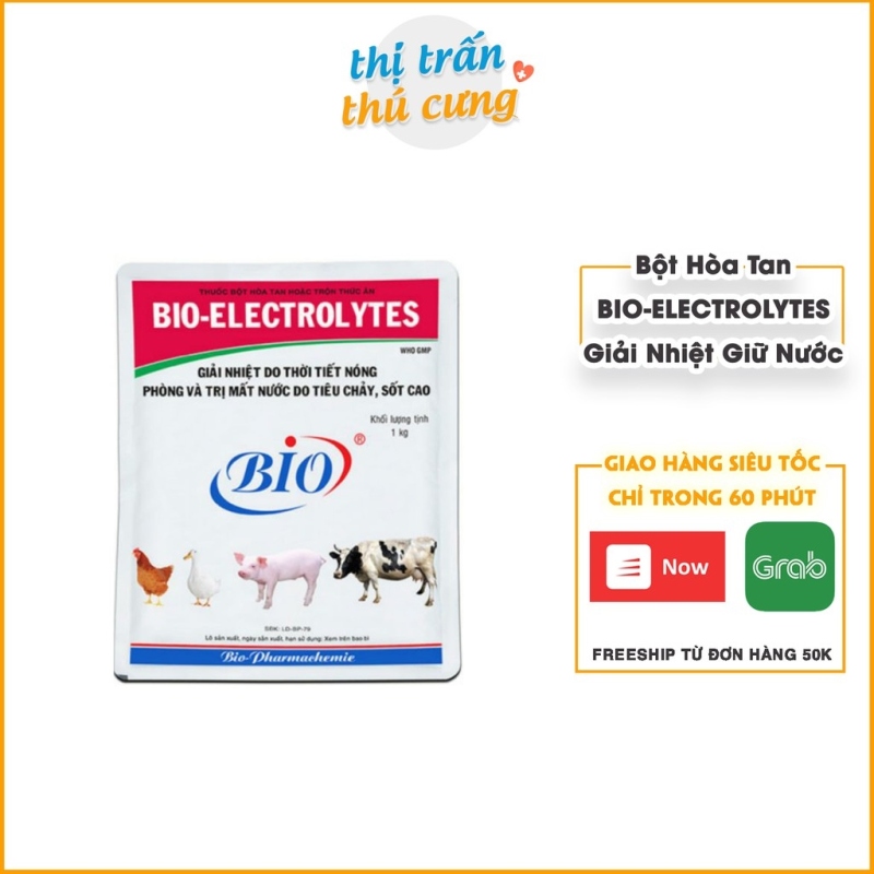 ﹉✗▽ vn011 Bột Uống Điện Giải BIO-ELECTROLYTES Chống Mất Nước cho Thú Cưng Đủ Loại BIO ELECTROLYTES Thị Trấn Thú Cưng