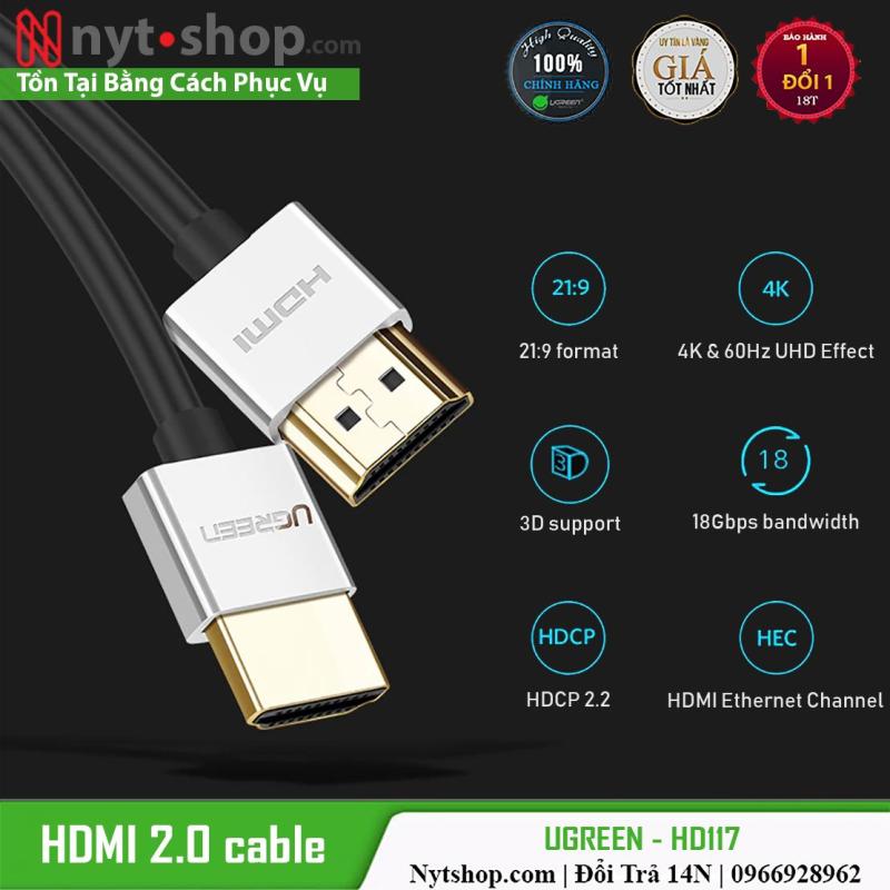 Cáp HDMI 2.0 Sợi Siêu Nhỏ Cao Cấp UGREEN HD117  Chuẩn 4K@60Hz