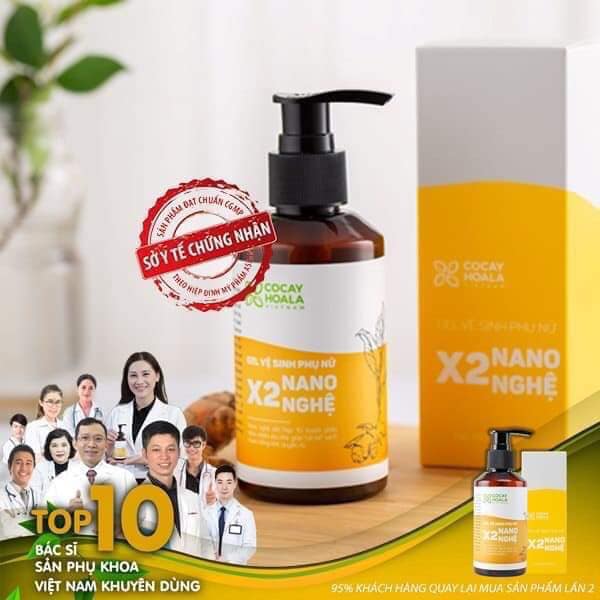 Gel ddvs phụ nữ x2 Nano nghệ [ngăn ngừa viêm nhiễm phụ khoa, kháng viêm, mùi, hồng xinh se khít]