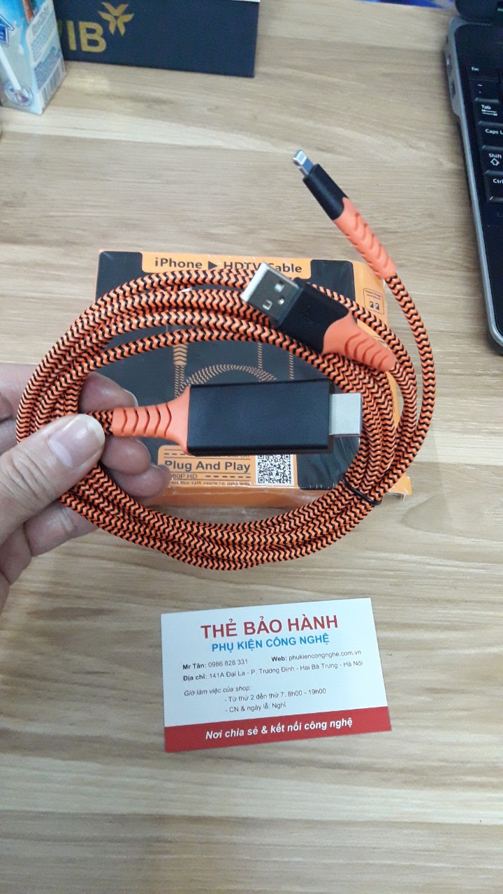Cáp HDMI FullHD cho iPhone, iPad - hỗ trợ iOS 12 cao cấp