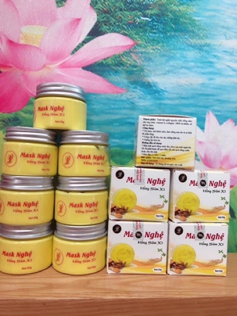 Combo 2 lọ Mask Nghệ Hồng Sâm X3 sáng da sạch mụn