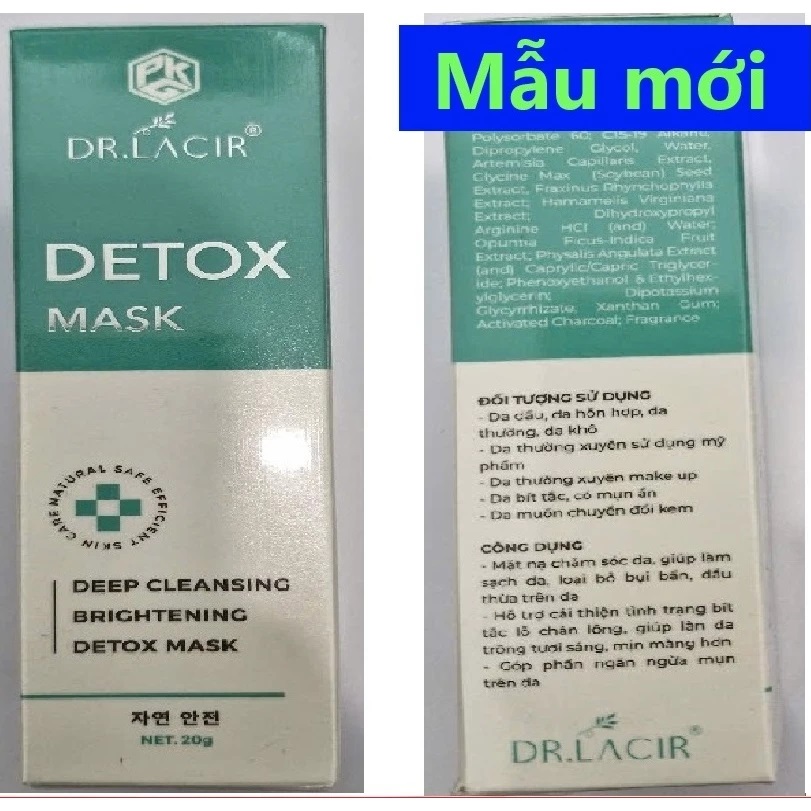 Mặt nạ thải độc Detox Mask Dr Lacir Mẫu Mới