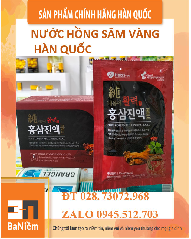 Nước hồng sâm vàng hàn quốc