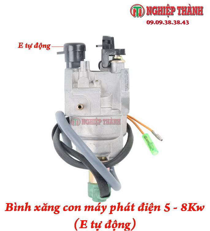 Bình Xăng Con: Bộ Chế Hòa Khí Máy Phát Điện 5Kw - 8Kw (E tự động) Cho Động Cơ GX240 - GX270 - GX390