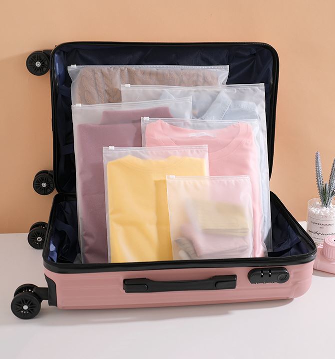 COMBO 10 TÚI ZIP ĐỰNG ĐỒ DU LỊCH LỤA MỜ - NHIỀU SIZE