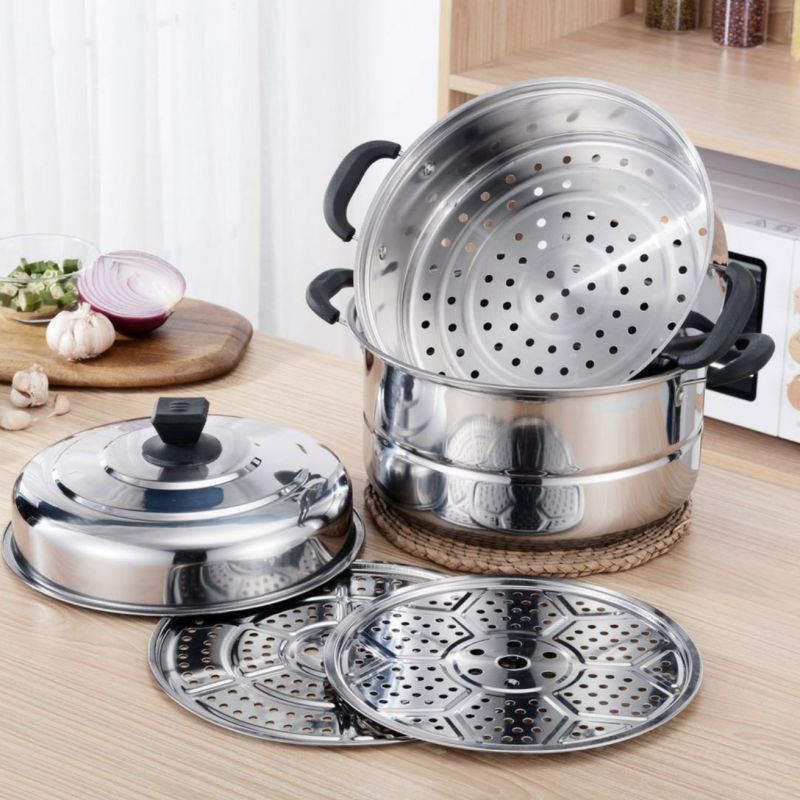 Nồi Hấp Inox 3 Tầng (Kèm video)