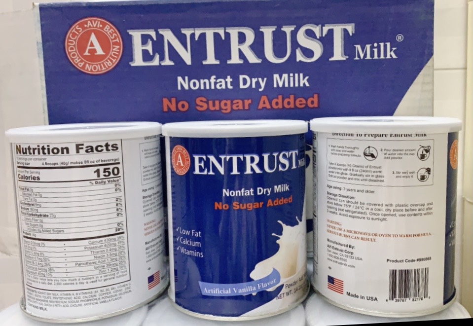 SỮA ENTRUST TỐT CHO NGƯỜI TIỂU ĐƯỜNG 400G MỸ
