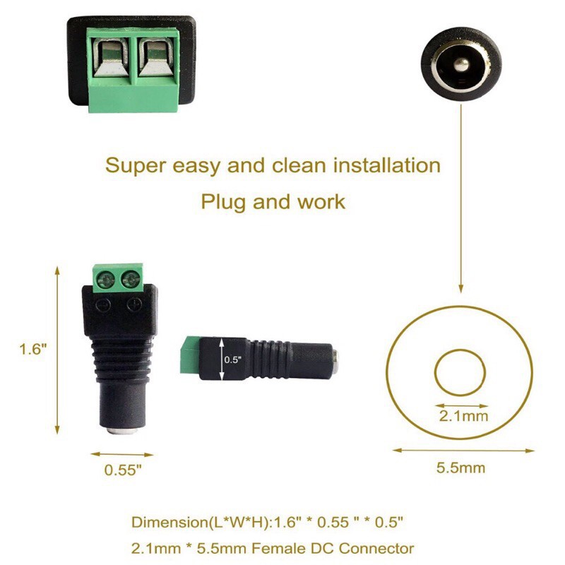 [HCM]1 cặp giắc nối nhanh 5.5mm