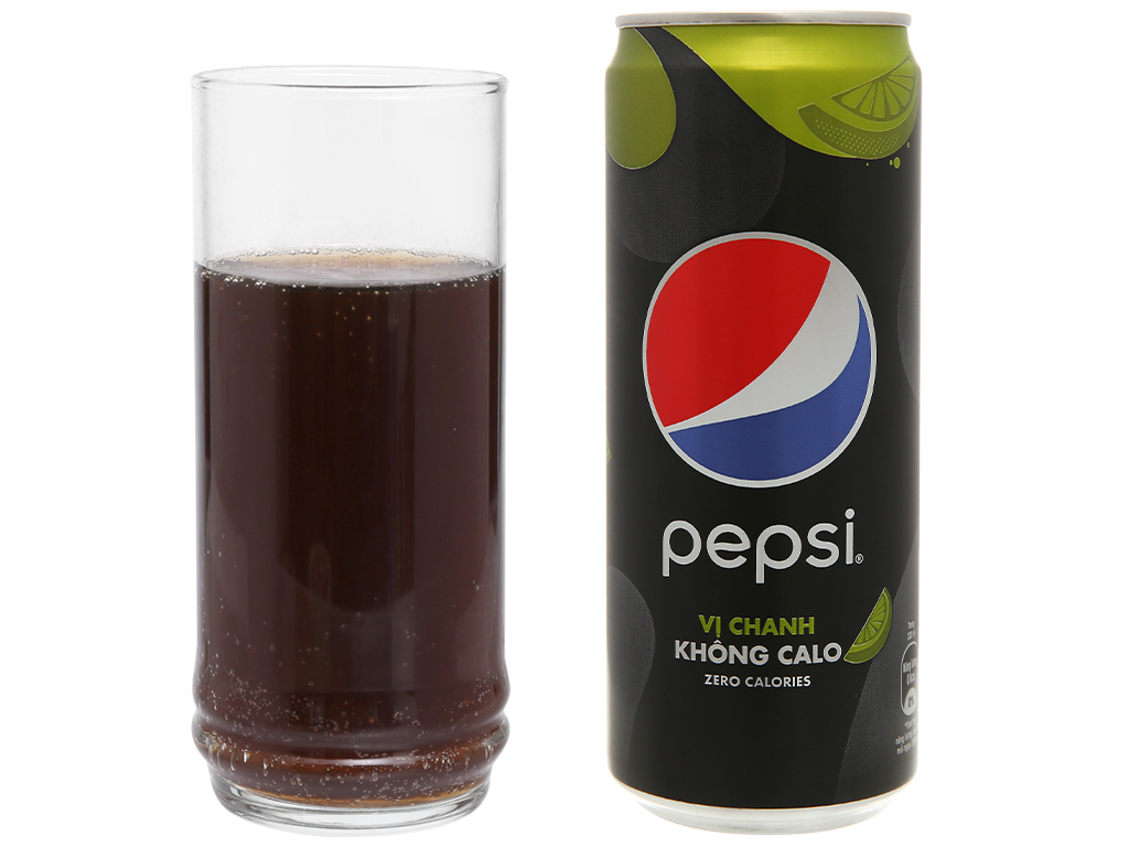 Pepsi Vị Chanh Không Calo Lon 330ml