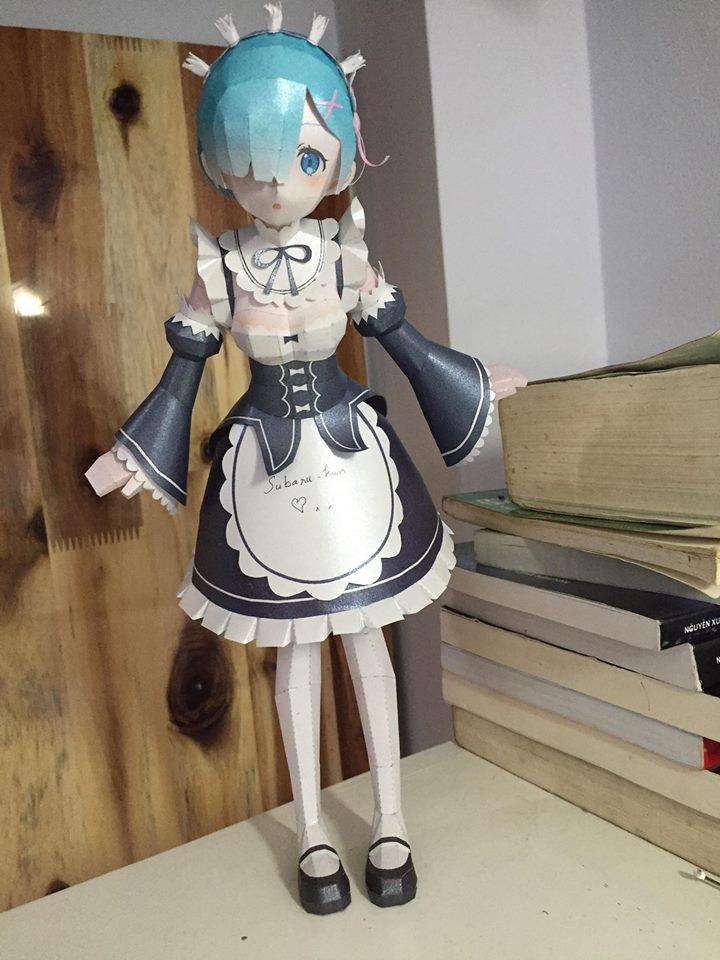 Mô hình giấy anime girl[Re:Zero kara Hajimeru Isekai Seikatsu]  Rem