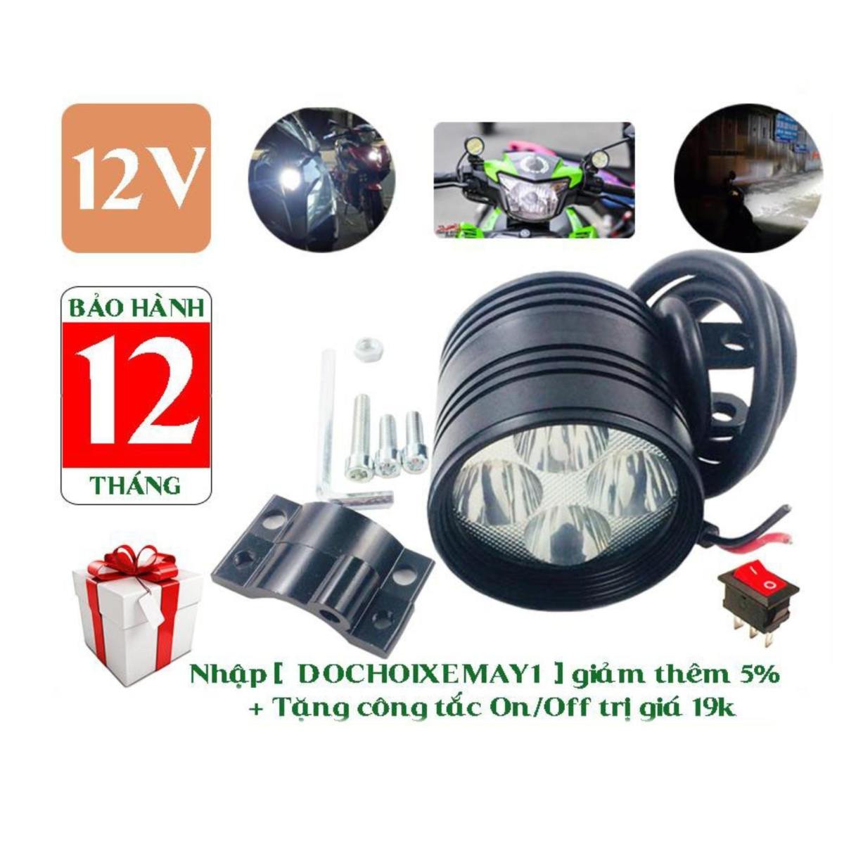 Đèn trợ sáng xe máy L4 CYT-T1, công suất 20W, ánh sáng trắng, thân đèn bằng nhôm