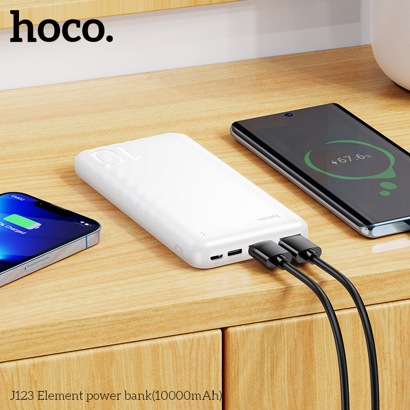 [HCM]Pin sạc dự phòng Hoco J123 10000mAh  2 cổng sạc