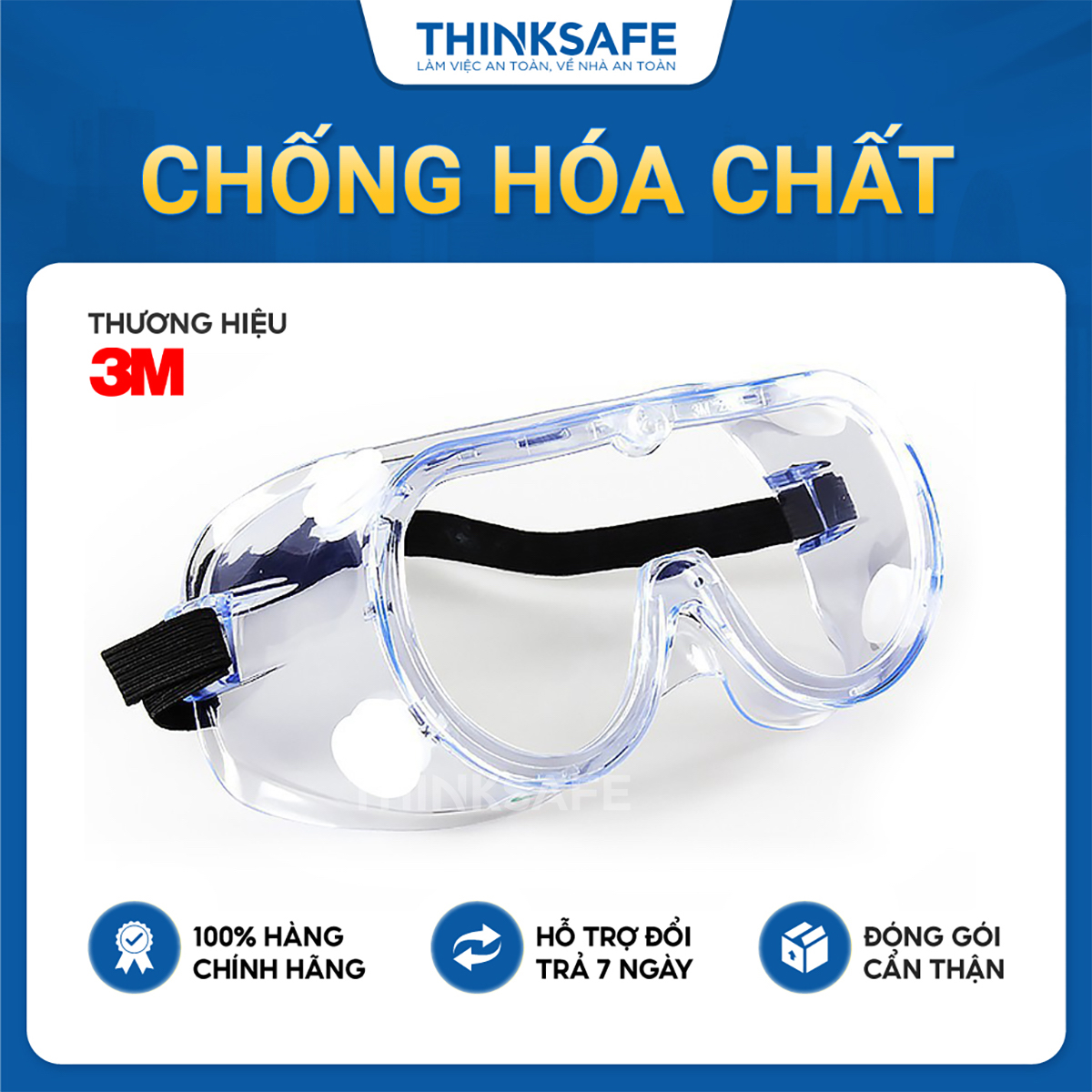 3M 1621 wear-resistant anti explosion-proof waterproof dustproof UV protection glasses chemical proof goggles-thinsafe