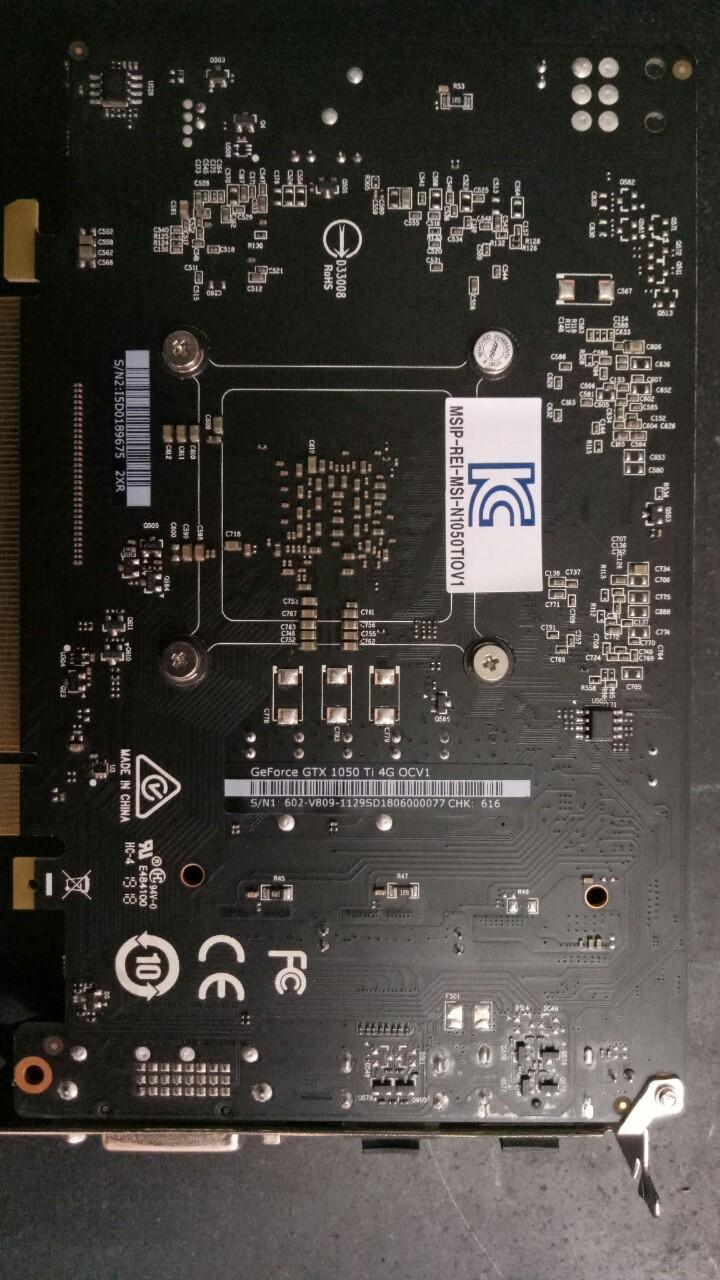 VGA MSI GTX 1050Ti 4Gb OCV1