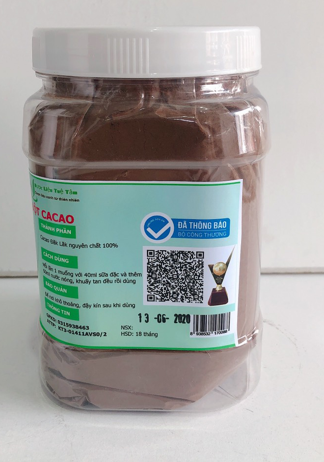 [HCM]Bột Cacao Đắk Lắk nguyên chất 100% - Hủ 500g