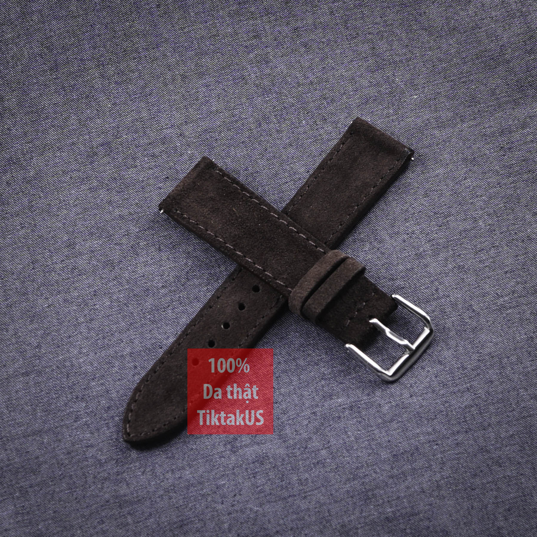 [HCM]Dây đồng hồ da bò Vintage da lộn  nhiều màu đủ size cho đồng hồ Thụy Sĩ đồng hồ Nhật : 18mm - 19mm - 20mm - 21mm - 22mm