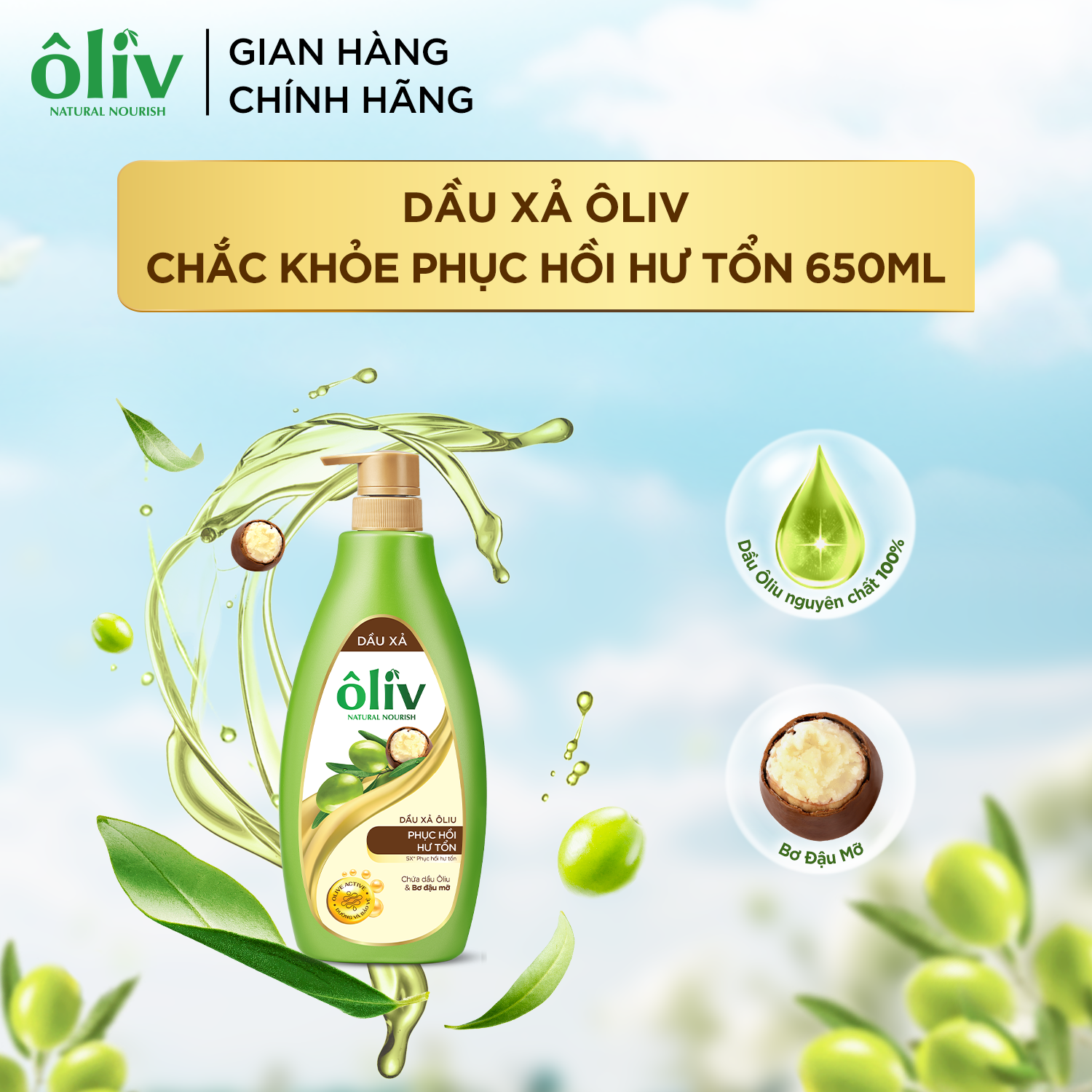 Dầu xả Ôliv Dưỡng Tóc 250ML / 650ML